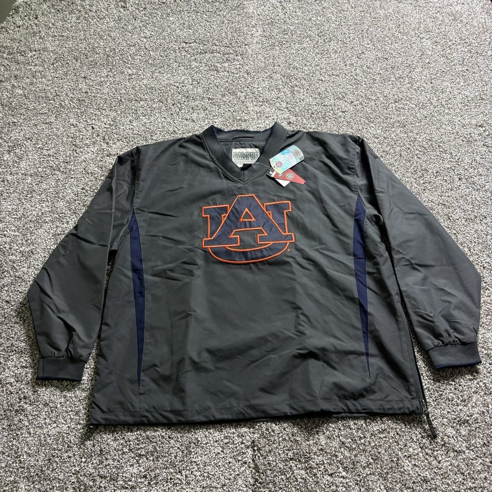 NEW University Of Auburn Tigers Pull Over Windbreaker Campus Specialties NWT XL